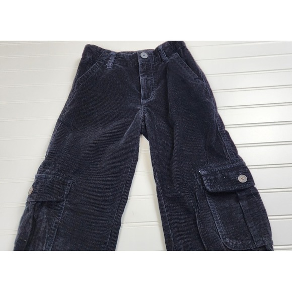 Gymboree‎ Boys Corduroy Cargo Pants Black Slim Fit Size 8 - Picture 2 of 8